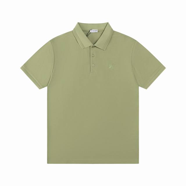 巴宝莉 2025春夏新款短袖翻领Polo衫T恤 修身版型 ～ 高端订制～ 设计前卫！订制丝光珠地棉、手感柔软～穿着舒适～刺绣品牌Logo工艺设计 ～ 纽扣带Lo