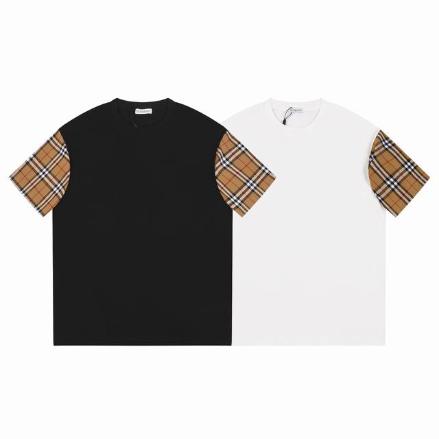 新款短袖 袖口拼接工艺 S M L Xl