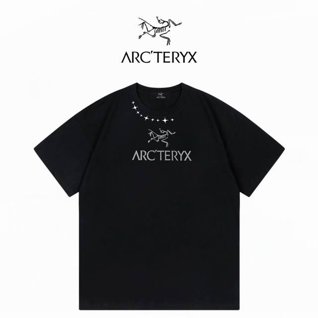 Arcteryx始祖鸟 星星图腾鸟 双纱280克短袖 ：黑色 ：Xs-L