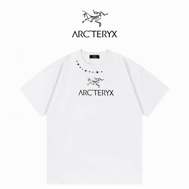 Arcteryx始祖鸟 星星图腾鸟 双纱280克短袖 ：白色 ：Xs-L