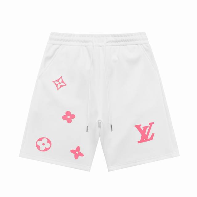 Lv 驴家 2025新款 轻奢主义 定制四叶草Logo皮章 男女日常通勤穿搭必备 休闲短裤 定制毛圈面料 松紧+抽绳可调节裤 内包边处理，无线头压力 腰标吊牌洗