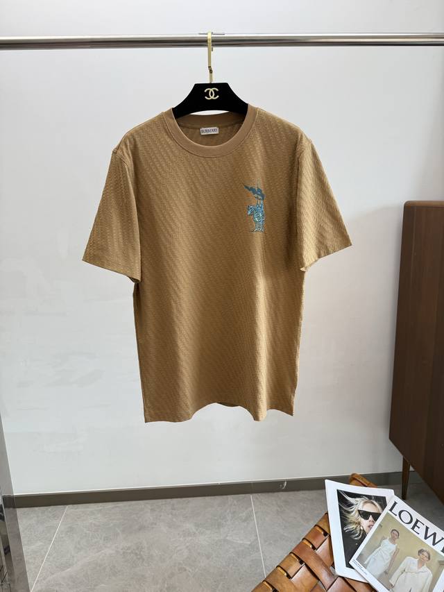 Bur2025 春夏新款短袖 整体上色泽较鲜明和光亮，手感顺滑揉软，悬垂感特强，质地自然柔软、贴身超级舒服，悬垂感特强！ T恤日常穿搭很自在很实用，超级的有韧性