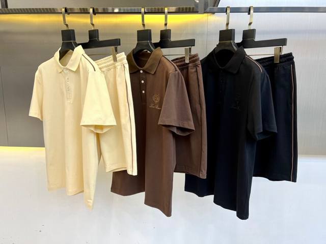 新品Lp套装衣服 裤子 2025年春夏季新款运动休闲套装，外贸公司订单顶级品质，完胜，意大利客供进口欧棉面料，顺滑细腻，贴身穿着首选，定制螺纹，资深裁缝立体剪裁