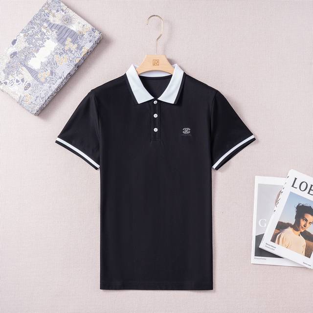 新品上市 Ch*Nel 香*奈儿25春夏时装款短袖丝光珠地棉马球Polo衫！ 甄选高级进口成衣定织珠地面料，老牌工坊成衣工序定织定染，极为奢华特殊的材质，面料属