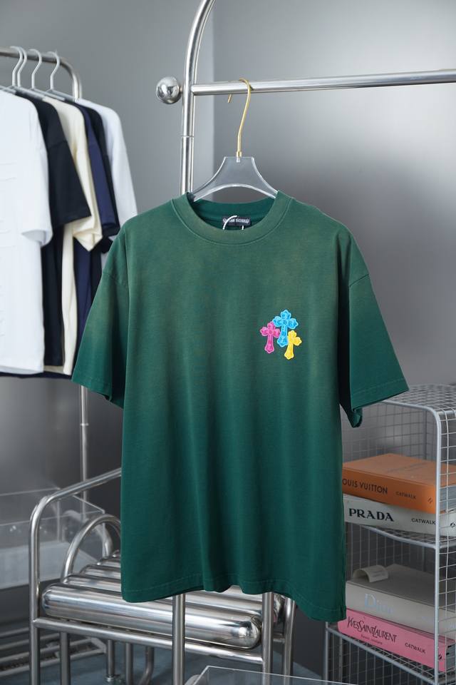 Ch*Ome Hearte 25Ss早春新款 立体海绵厚版克罗心Logo短袖 轻奢主义 男女日常通勤穿搭必备单品 正确版本 欢迎对比 详细特征 320克 % 纯