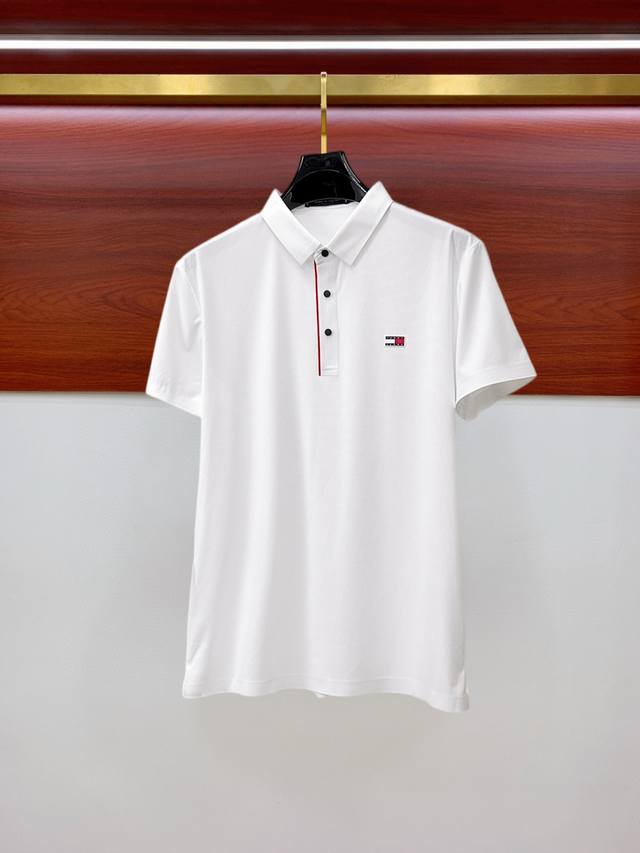 汤米 新品高端货上市！2025夏季新款Logo男士翻领Polo衫！经典休闲商务男款，高端男装的天花板级别的商务男款！简约时尚大气不失优雅，单穿内搭体面过人，品质