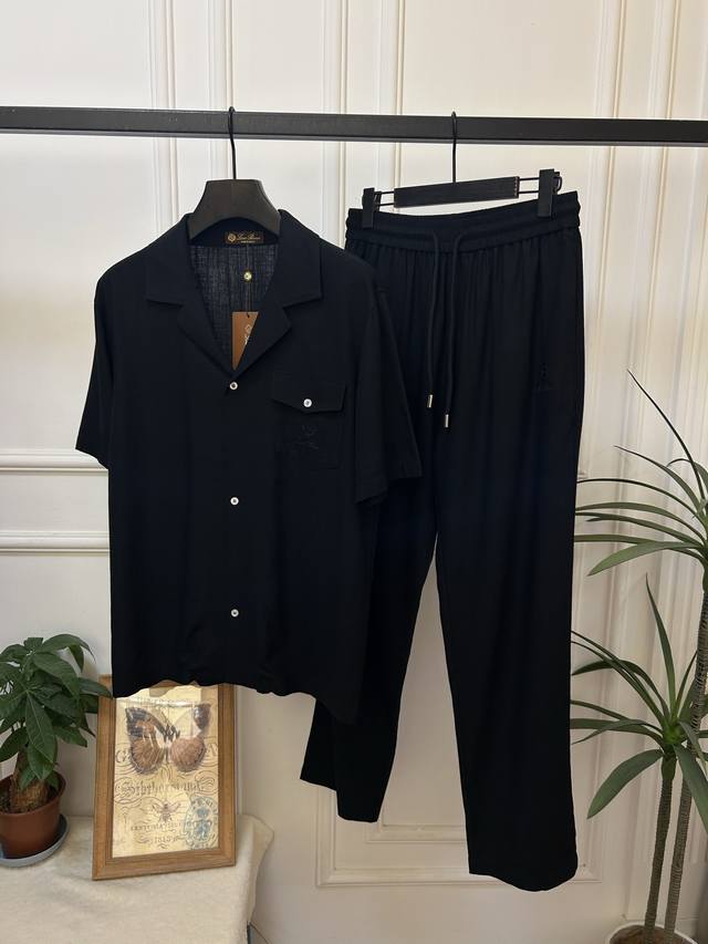 衣服 裤子 Lss夏季新款休闲时尚套装，进口棉麻面料，柔软细腻，挺括舒适。4色入48-56M-3X。隔天L肩宽49胸围112衣长68腰围74裤长103 0180