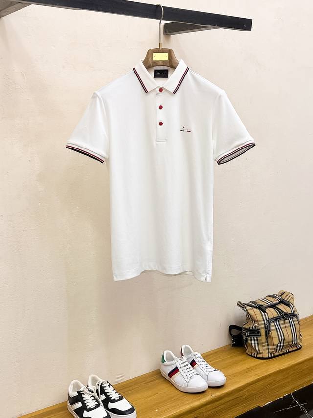 开春新品 Kiton 朱棣棉 面料柔软舒适透气 夏季 限量款短袖Polo系列 ：-