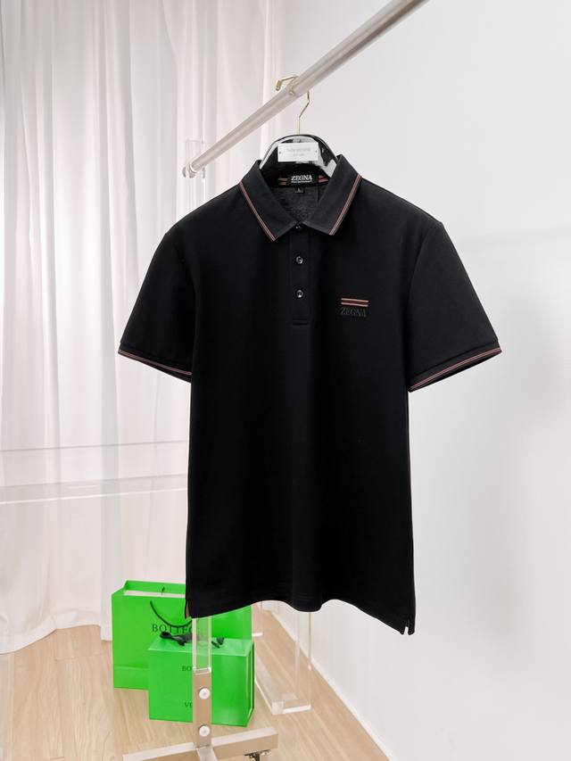 开春新品 新品上市 杰尼亚 2025Ss夏季新款字母Logo男士翻领Polo衫！经典商务男款，高端男装的天花板级别的商务男款！简约时尚大气不失优雅，单穿内搭体面