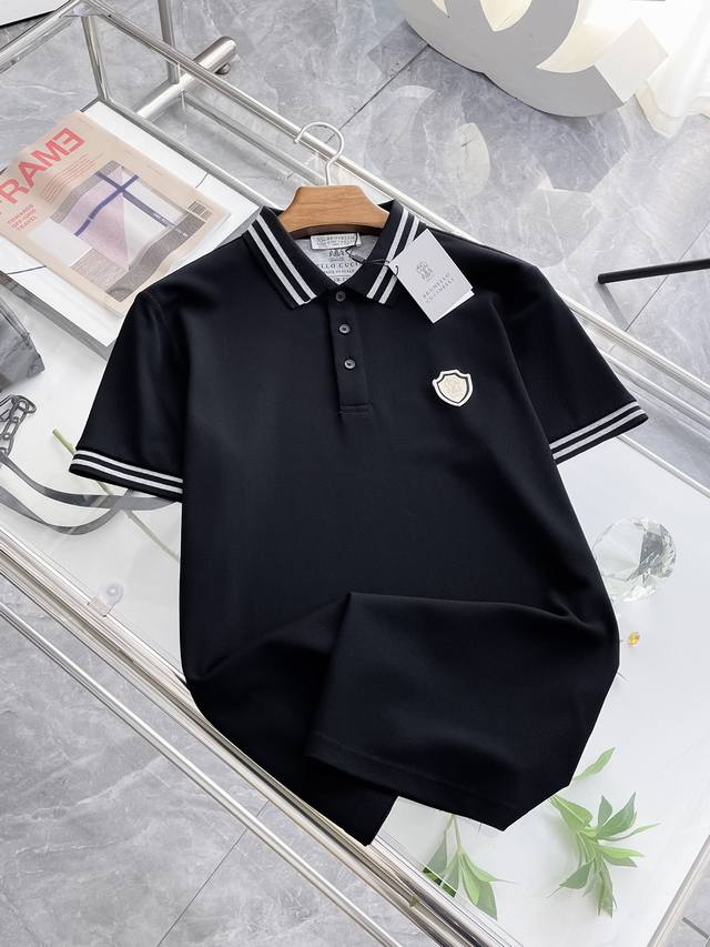 开春新品 新品上市 布鲁提 Bc 2025Ss夏季新款字母Logo男士翻领Polo衫！经典商务男款，高端男装的天花板级别的商务男款！简约时尚大气不失优雅，单穿内