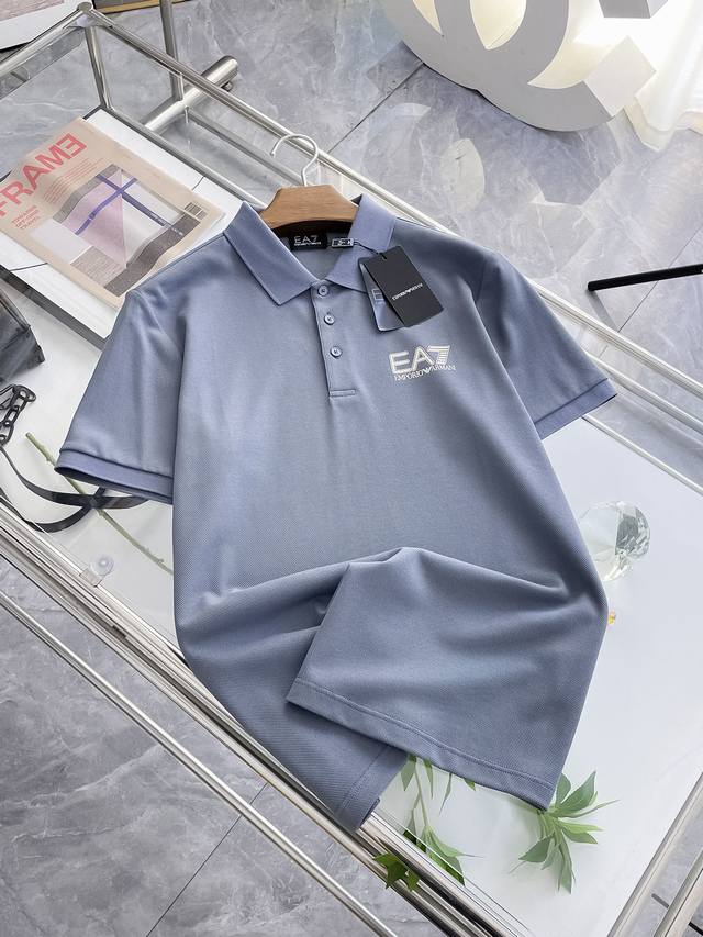 开春新品 新品上市 阿玛尼 2025Ss夏季新款字母Logo男士翻领Polo衫！经典商务男款，高端男装的天花板级别的商务男款！简约时尚大气不失优雅，单穿内搭体面