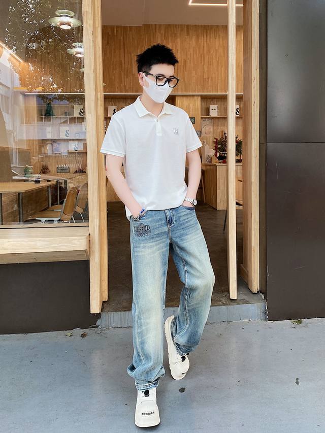 巴宝莉 春夏新款Polo 码数：M-3Xl 颜色：黑 白