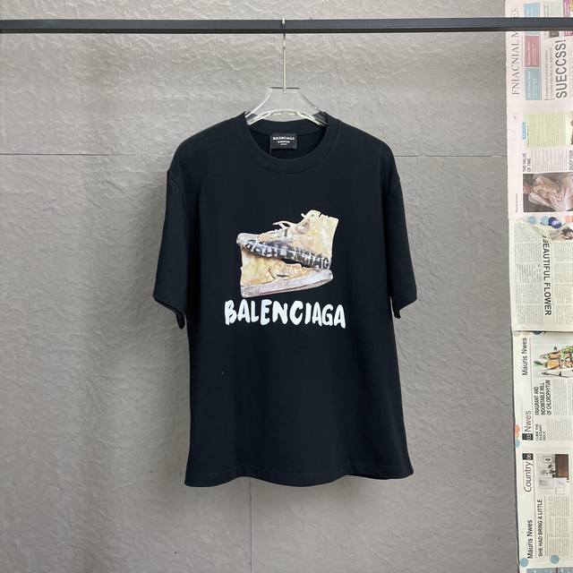 C36 Balenciaga 巴黎世家 300高克重 高端工艺 独家专供新款原单男士休闲短袖 高端定制 高版本 时尚百搭爆款 进口面料 手感超柔软细腻 穿着亲肤