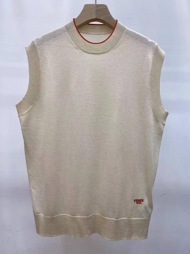 顶级原单配包装25522芬迪18针无缝一体针织背心 Yb1:1 三码现货