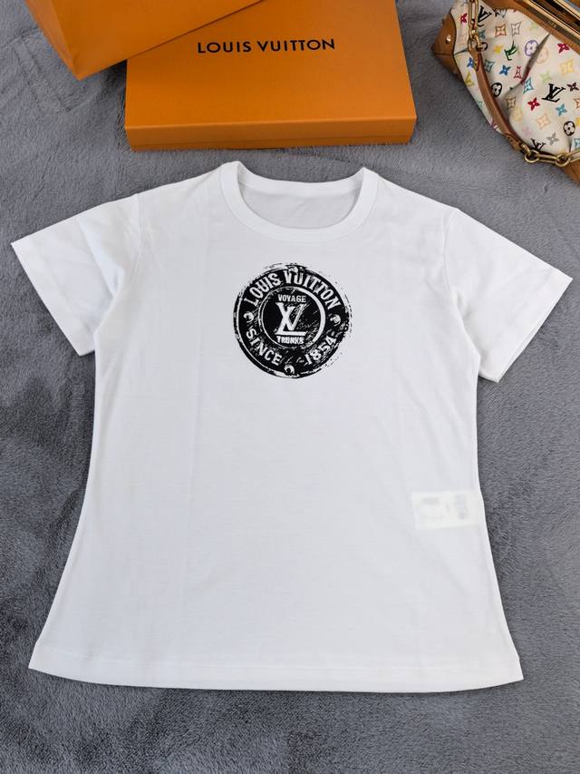顶级原单配包装25423Lv印花圆领短袖T恤 Yb1：1 三码现货