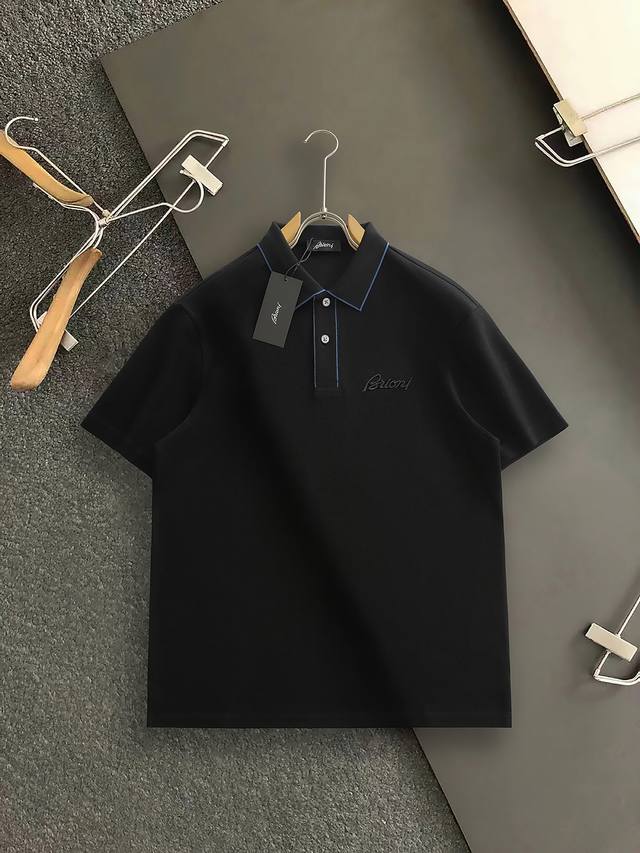 Bri* 25春夏精品刺绣潮流Polo短袖，顶级制作工艺进口面料，采用进口高端订制进口丝线手感一流！品相完美如斯，属于入柜级别，质感无敌，亲肤性极佳，非常出彩的