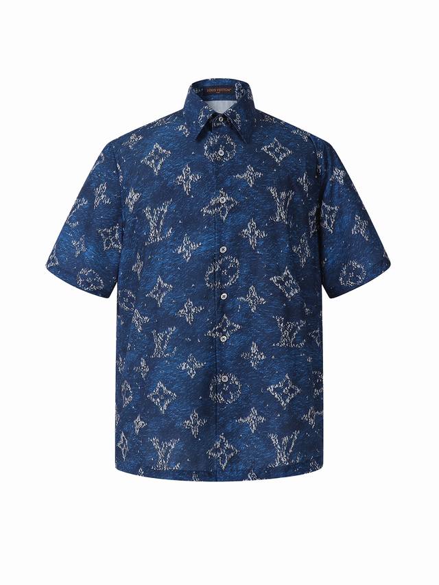 Louis Vuitton25Ss印花短袖衬衫 正品10200购入 采用高密度棉质府绸 75D衬布 布匹直喷 定位裁床 高温预缩 定制1：1纽扣 定制1：1商标