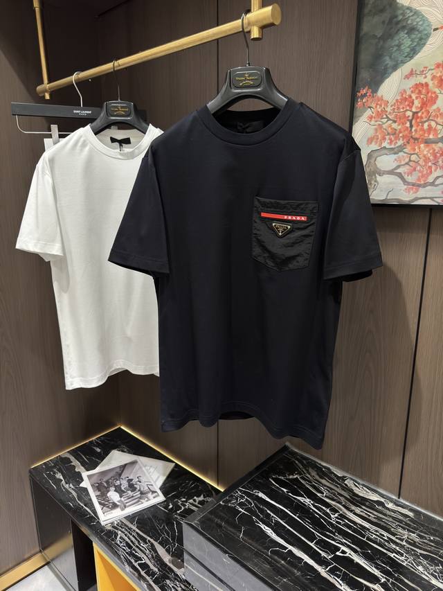 Pra25S春夏新款休闲圆领短袖，码数M-2Xl
