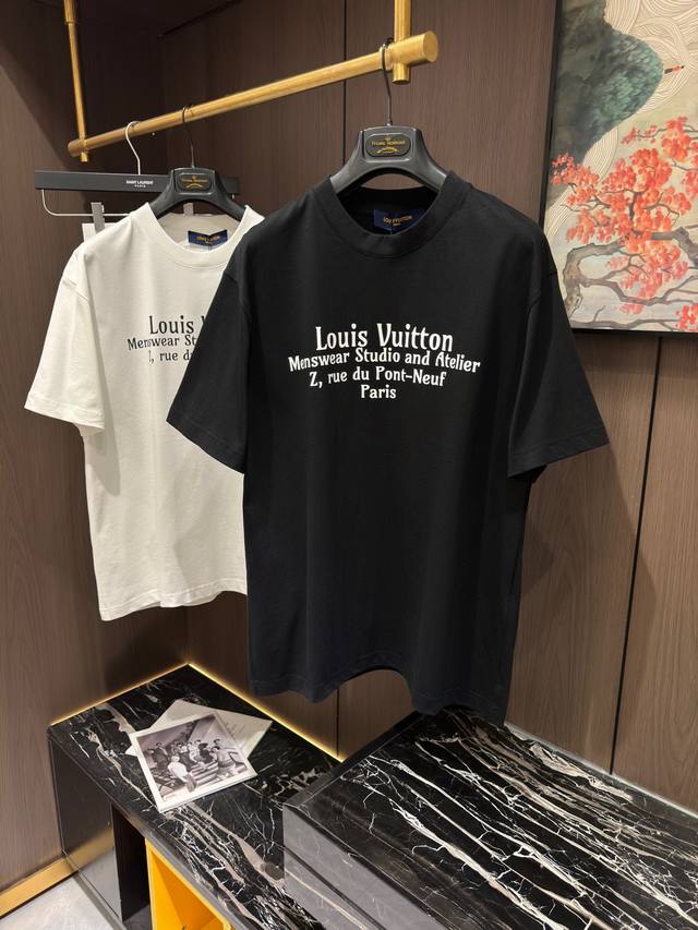 Lv25S春夏新款休闲圆领短袖，纯棉，码数Xs-Xl