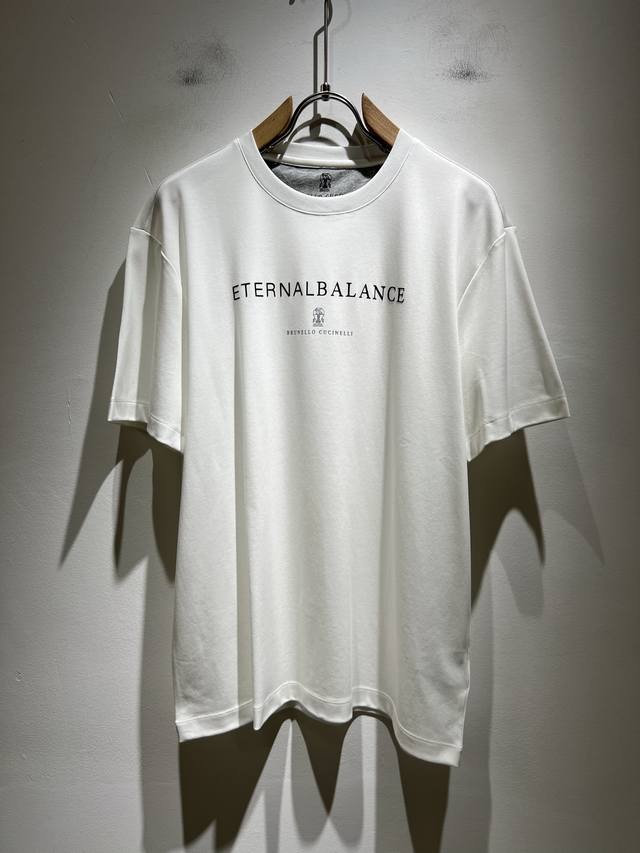 Bc-Brunello Cucineli 2025春夏新款男士短袖T恤，众多明星都爱穿的时尚百搭单品！胸前Logo印花超级好看,喜欢经典简约的朋友,一定不能错过