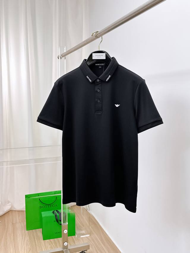 新品上市 阿玛尼 2025Ss夏季新款字母Logo男士翻领Polo衫！经典商务男款，高端男装的天花板级别的商务男款！简约时尚大气不失优雅，单穿内搭体面过人，品质