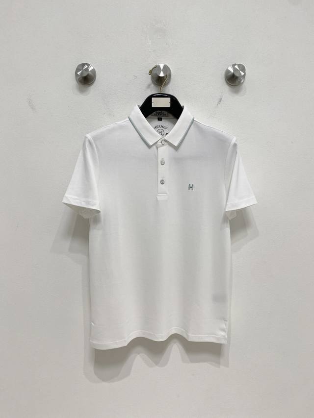 新品上市 爱马仕 2025Ss夏季新款字母Logo男士翻领Polo衫！经典商务男款，高端男装的天花板级别的商务男款！简约时尚大气不失优雅，单穿内搭体面过人，品质