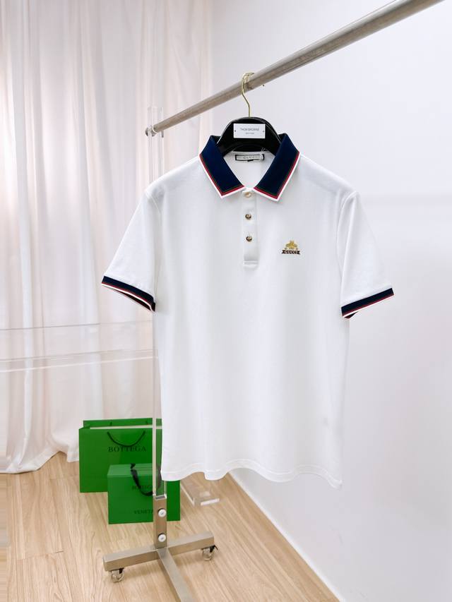 开春新品 古驰 2025Ss夏季新款字母Logo男士翻领Polo衫！经典商务男款，高端男装的天花板级别的商务男款！简约时尚大气不失优雅，单穿内搭体面过人，品质控