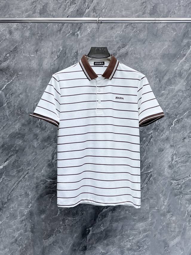 新品上市 杰尼亚 2025Ss夏季新款字母Logo男士翻领Polo衫！经典商务男款，高端男装的天花板级别的商务男款！简约时尚大气不失优雅，单穿内搭体面过人，品质