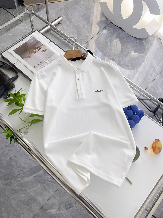 Kiton %新疆长绒棉 面料柔软舒适透气 2025 夏季 限量款短袖Polo系列 ：-