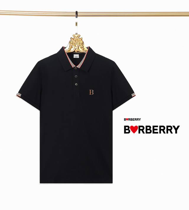 三标齐全 -Bbr 巴宝莉专柜同步上新 精美条纹印花翻领Polo衫 -采用原版Zp一致定制索罗娜双珠地面料 螺纹同缸定染零色差 独家品质区别通货 欢迎对比 -颜