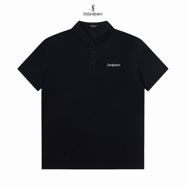 Ysl 圣罗兰经典Logo 精美Polo衫 升级，灵感源自八十年代复古 原版面料 官方同款 定制 同缸染面料 手感非常舒服 春夏最新砖柜同步 时尚又个性 超级百