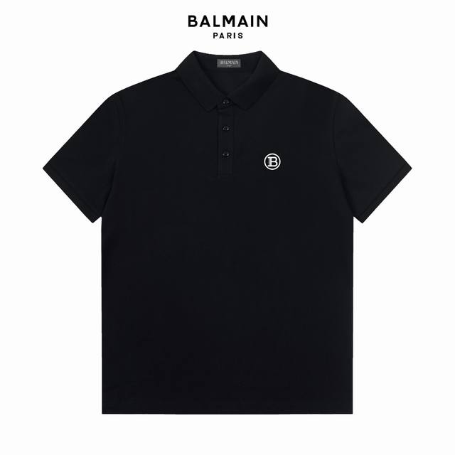 Balmain 巴尔曼经典Logo 精美Polo衫 升级，灵感源自八十年代复古 原版面料 官方同款 定制 同缸染面料 手感非常舒服 春夏最新砖柜同步 时尚又个性