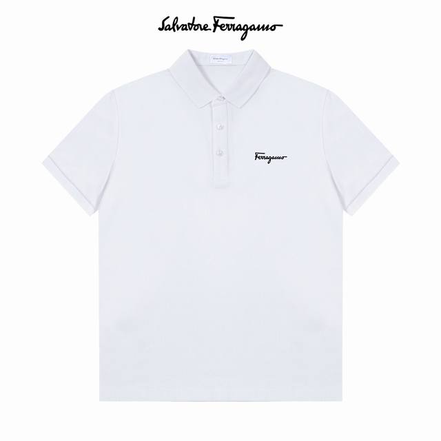 Ferragamo 菲拉格慕经典Logo 精美Polo衫 升级，灵感源自八十年代复古 原版面料 官方同款 定制 同缸染面料 手感非常舒服 春夏最新砖柜同步 时尚