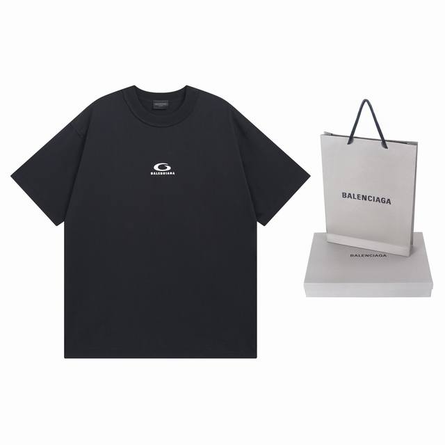 实拍图 顶级版本.官网品质 Balenci*Ga 巴黎#2025新款 Loop Sports字母Logo胸前刺绣短袖T恤， 成衣釆用反面缝合，设计感十足 欢迎对