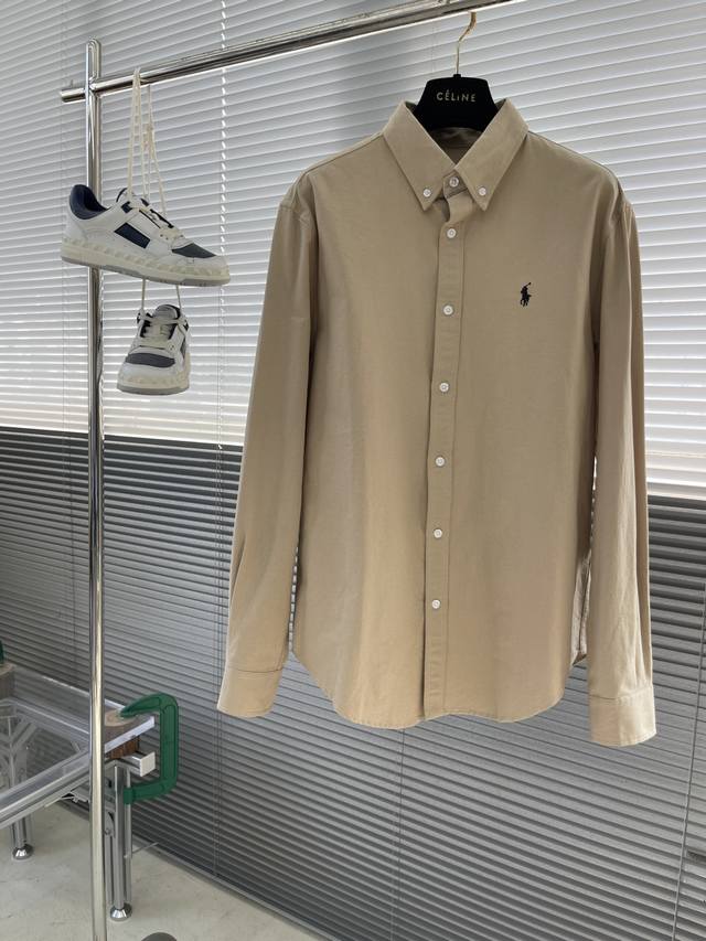 Polo Ralph Lauren拉夫劳伦牛津纺纯色Logo刺绣排扣翻领经典长袖休闲衬衫 纯棉牛津纺面料材质，成衣水洗，亲肤舒适，经典刺绣Logo，无敌百搭，商