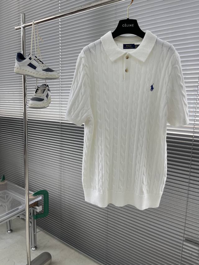 Polo 25Ss新款纯色Logo刺绣针织短袖Polo衫！高版本！ 码数：S.M.L.Xl 衣长