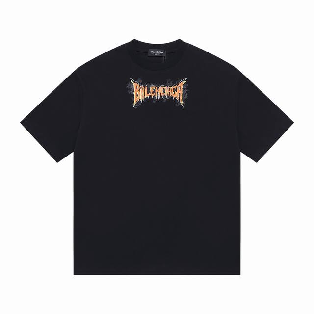 特价 ［280G独家版本］ Balenciaga 巴黎5春夏 龟裂印花+水洗磨破做旧圆领短袖 2025Ss最新款短袖采用中国传统的印花龟裂纹 必须先通过龟裂纹浆