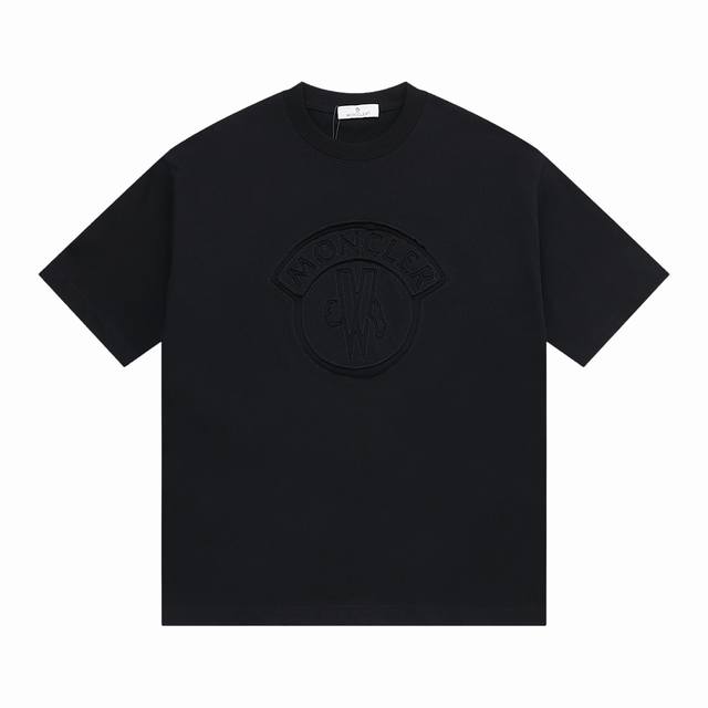 特价 ［280G独家版本］ Moncler 蒙口5春夏 手工贴布高密度托底刺绣圆领短袖 Moncler 2025Ss最新款短袖采用人工手剪贴布+托底万针高密度刺