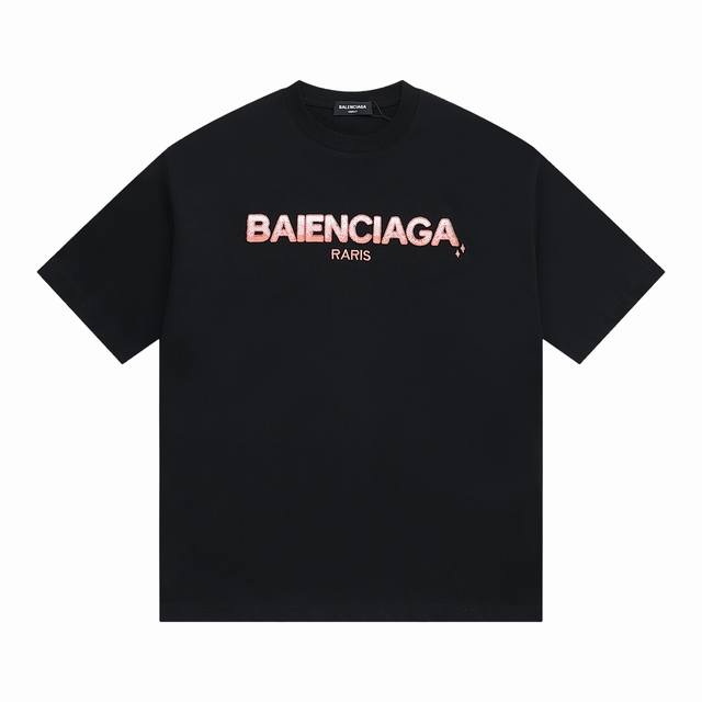 特价 ［280G独家版本］ Balenciaga 巴黎5春夏 渐变供桥高密度包边刺绣圆领短袖 2025Ss最新款短袖采用中国传统的供桥万针高密度包边刺绣！此款新