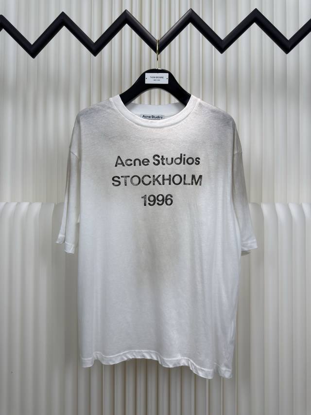 Acne Studios做旧1996短袖 正品开版-实体柜台-顶奢品质 秒杀市面一切版本 面料采用订染100一公斤的亚麻棉竹节 ，材料价格P昂贵 区别市场平替面