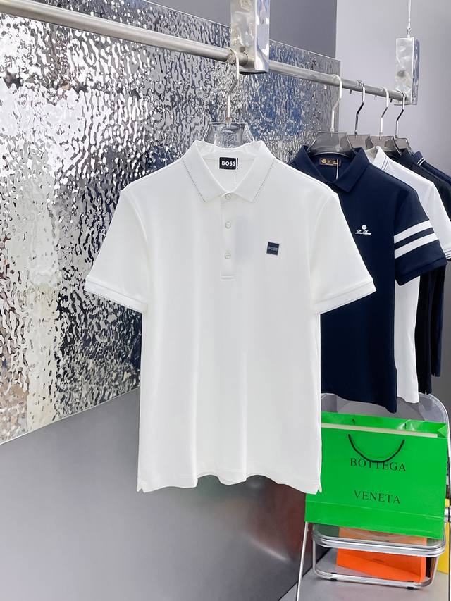 Boss 2025Ss夏季新款字母Logo男士翻领Polo衫！经典商务男款，高端男装的天花板级别的商务男款！简约时尚大气不失优雅，单穿内搭体面过人，品质控 细节