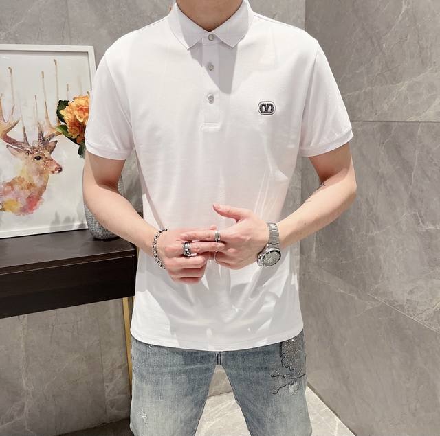 华伦天奴Ss最顶级版本新春Polo，顶级休闲风，专柜有售，顶级品质，耐穿又舒适，码数M-3Xl