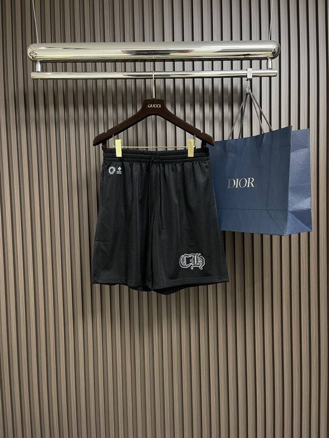 上衣 短裤 Chrome Hearts Ch 克罗心 闪粉冰球服短袖T恤短裤套装，面料采用高密100D鸟眼布，双面网眼定位非常耗时 人工损耗成本很高，整体走线平