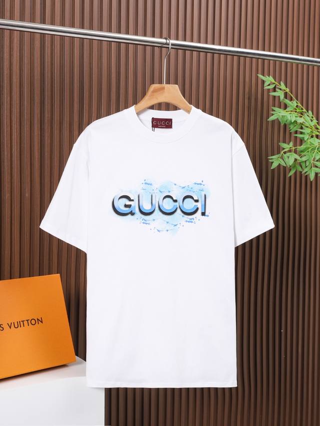Gucci 面料：100%棉 Gucci古驰高品质印花厚板工艺立体效果，采用300克双纱面料，1*1双纱十字罗纹领口，宽松版型，男女同款 尺码：Xs. S. M
