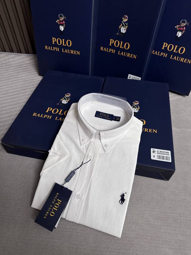 短袖款 Polo臻品25Ss春夏新款休闲纯色高支高密棉麻短袖衬衫 臻品定制商务休闲纯色高支高密棉麻，真正意义上的限量级单品！ 精选客供120支高支棉麻材质制作而