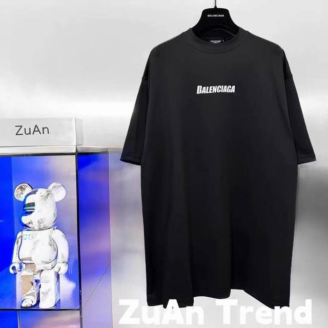 新款短袖 6662 Balenciaga 巴黎短袖 Logo标识印花 精致升级。短袖T恤 原版面料 官方同款 定制300克同缸染面料 手感非常舒服 春夏最新砖柜