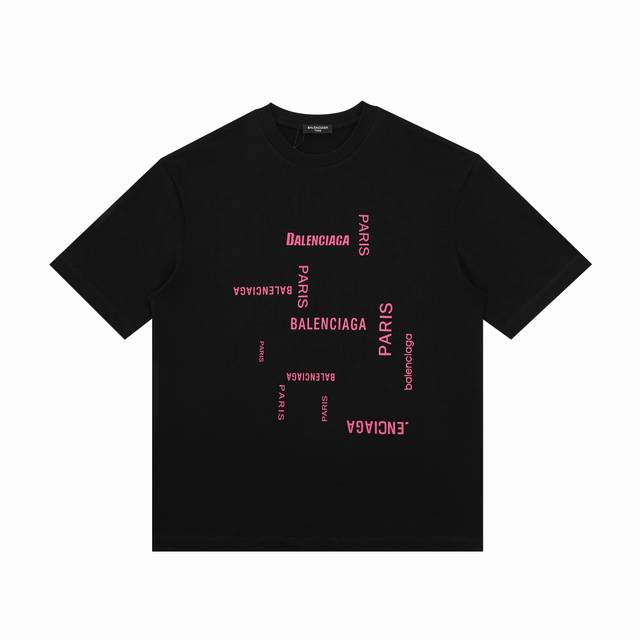 新款短袖 6628 Balenciaga 巴黎短袖 Logo标识印花 精致升级。短袖T恤 原版面料 官方同款 定制300克同缸染面料 手感非常舒服 春夏最新砖柜