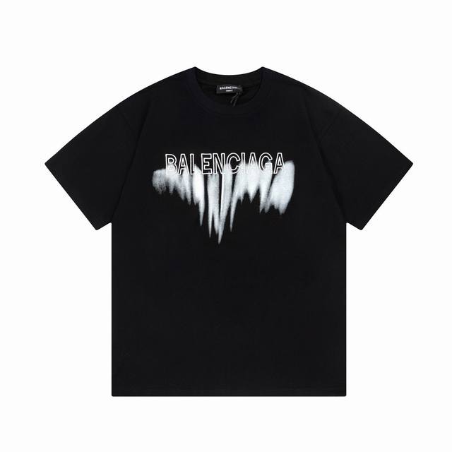 新款短袖 6622 Balenciaga 巴黎短袖 Logo标识印花 精致升级。短袖T恤 原版面料 官方同款 定制300克同缸染面料 手感非常舒服 春夏最新砖柜
