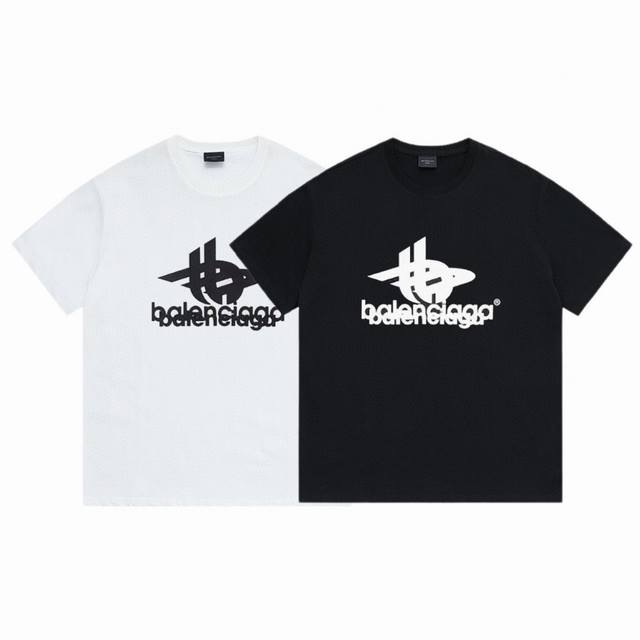 新款短袖 6613 Balenciaga 巴黎短袖 Logo标识印花 精致升级。短袖T恤 原版面料 官方同款 定制300克同缸染面料 手感非常舒服 春夏最新砖柜