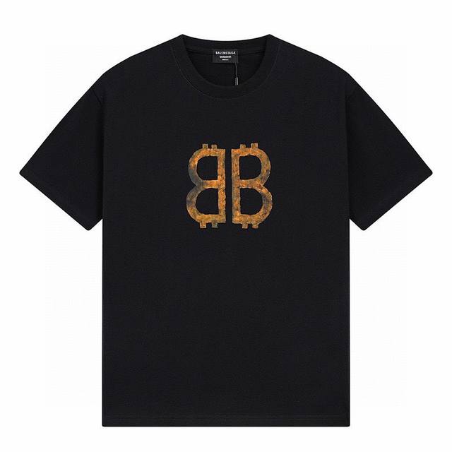 新款短袖 6625 Balenciaga 巴黎短袖 Logo标识印花 精致升级。短袖T恤 原版面料 官方同款 定制300克同缸染面料 手感非常舒服 春夏最新砖柜